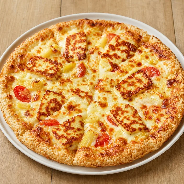Halloumi Baengmi Cheese Crust Pizza