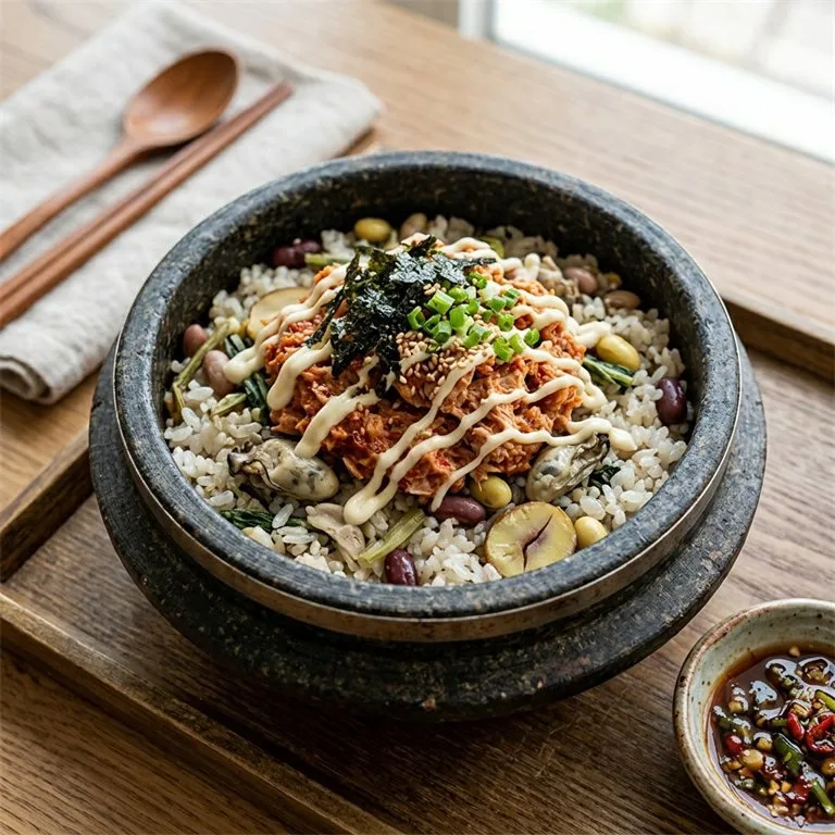 Nasi dengan Tuna Pedas dan Mayones