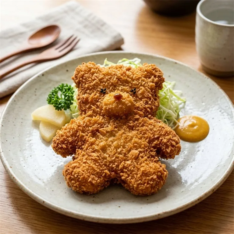 Tonkatsu Babi Bentuk Beruang