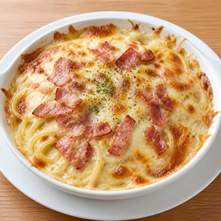 치즈오븐베이컨에멘탈크림스파게티