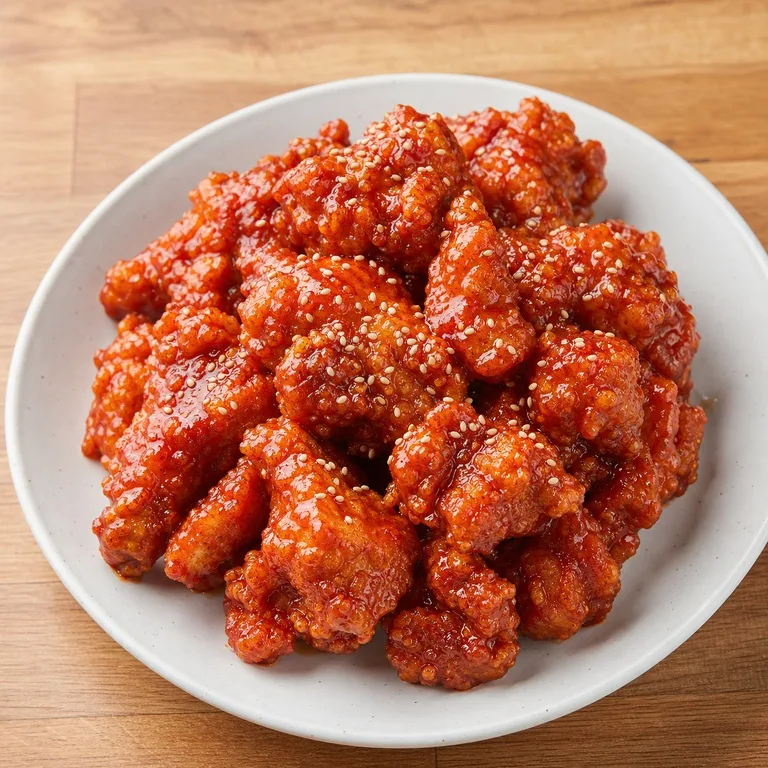 매운양념치킨닭튀김