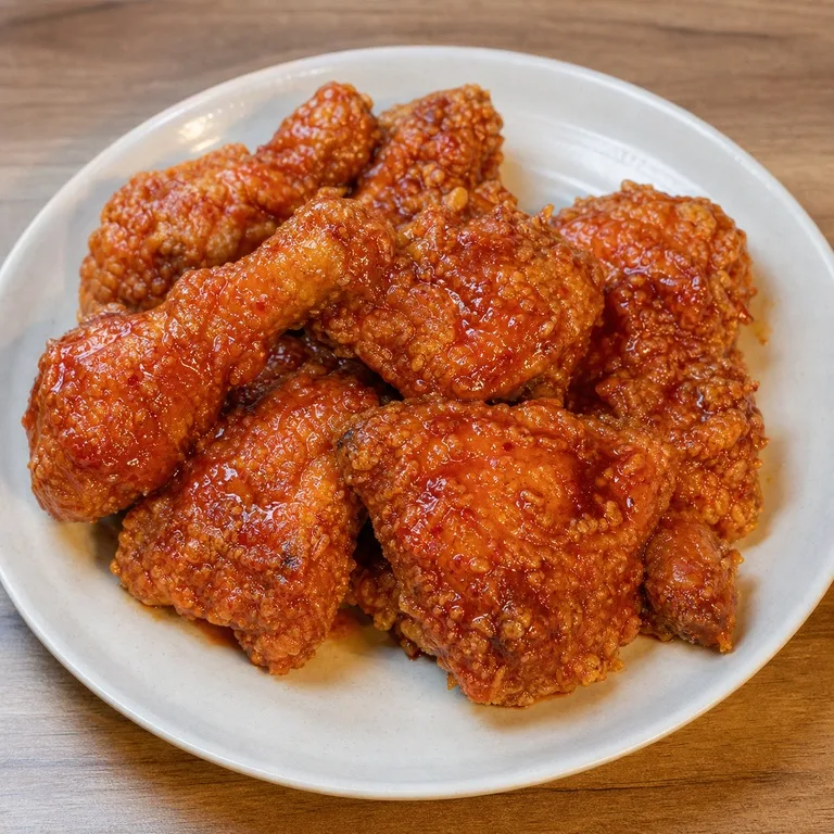 매운양념치킨반마리닭튀김