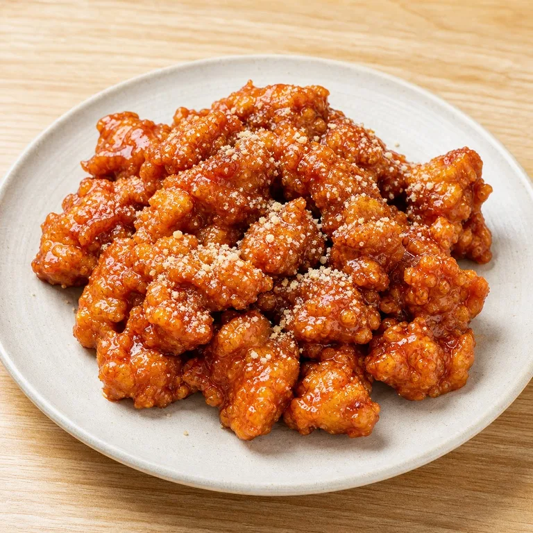 순살뿌리고치킨매콤달콤한맛닭튀김