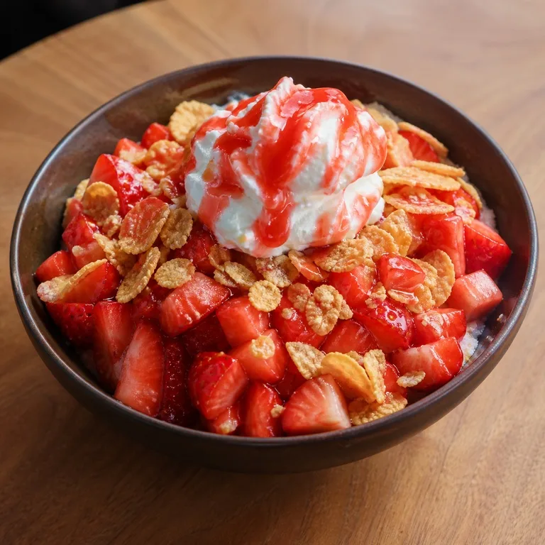 딸기시리얼빙수