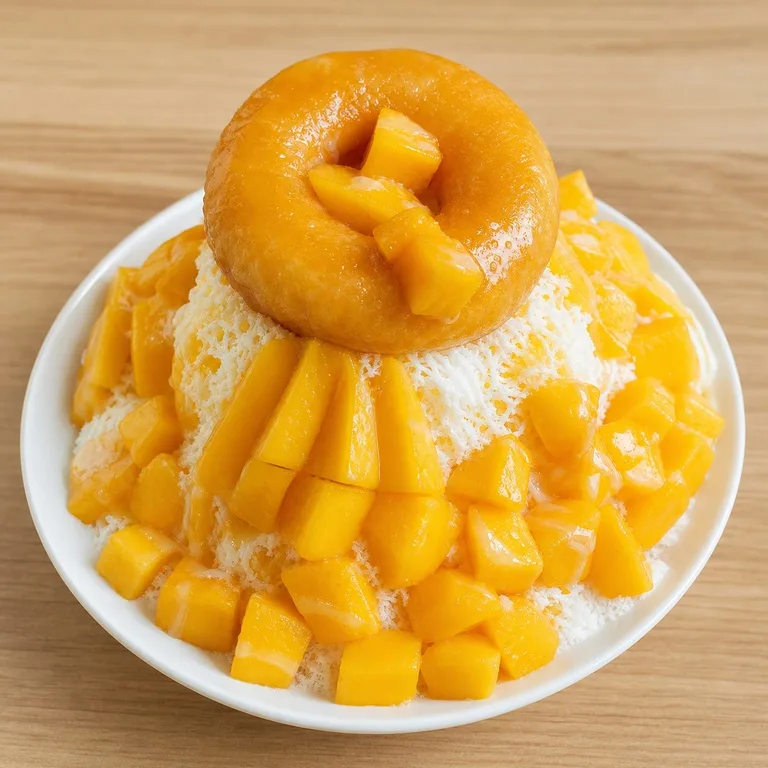 애플망고도넛눈꽃빙수