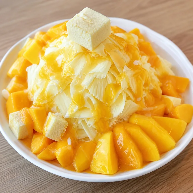 애플망고치즈대패빙수