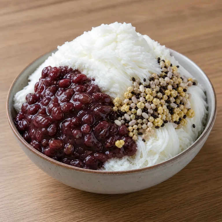 오곡팥눈꽃빙수