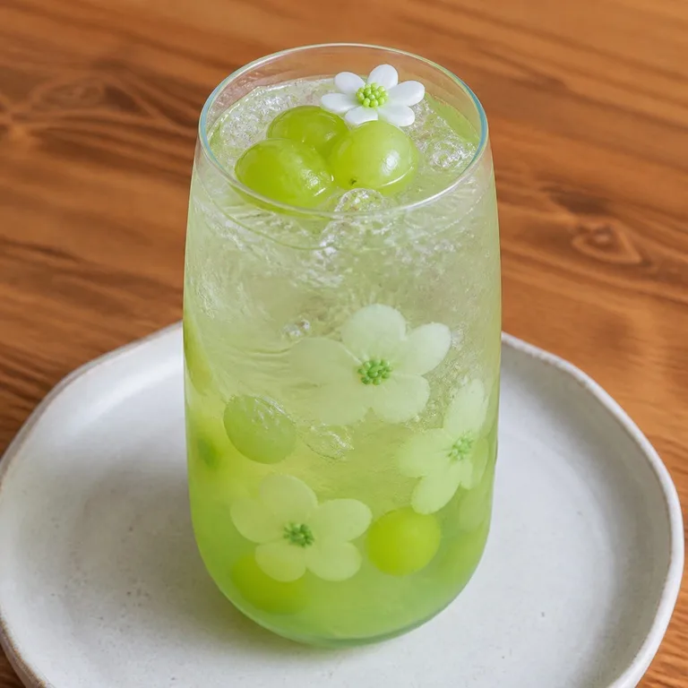 청포도플라워아이스음료