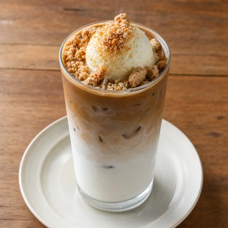 ไอศกรีมวานิลลา ลาเต้เย็น
