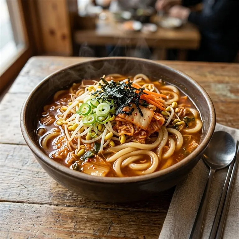 김치콩나물우동