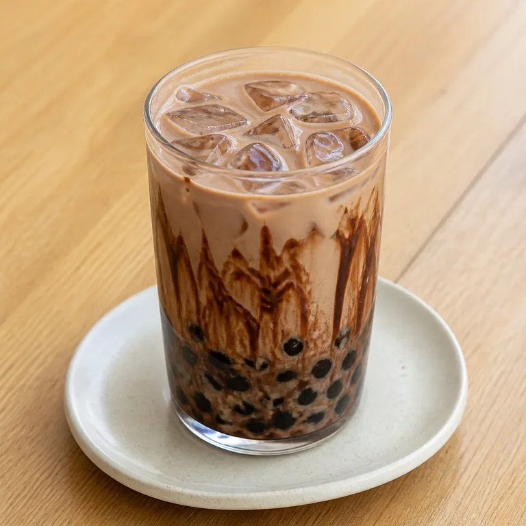 초코밀크버블라떼아이스