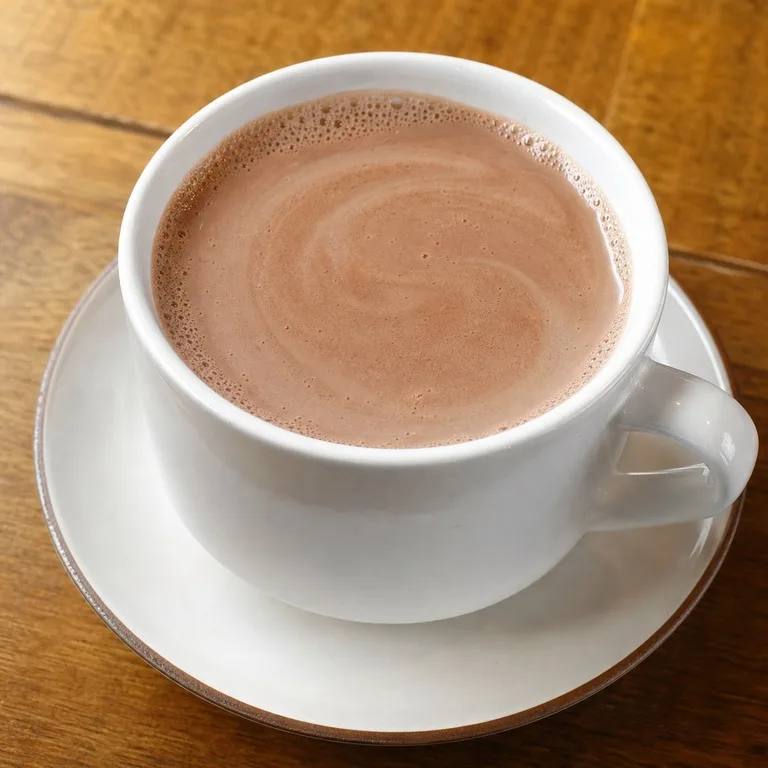 Té con leche de chocolate caliente