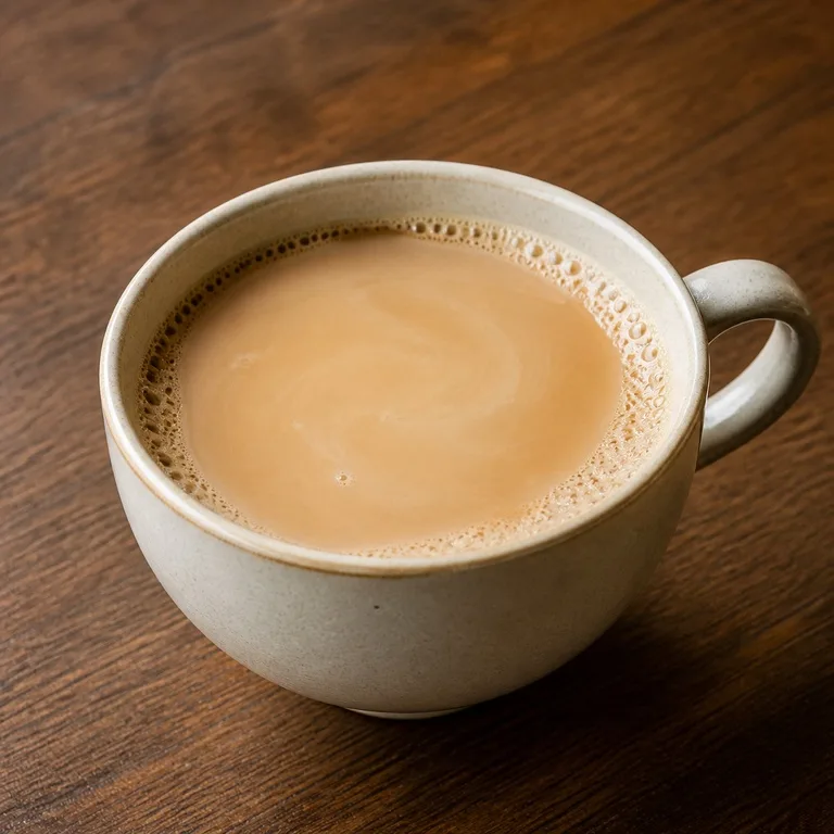 Té con leche y miel caliente