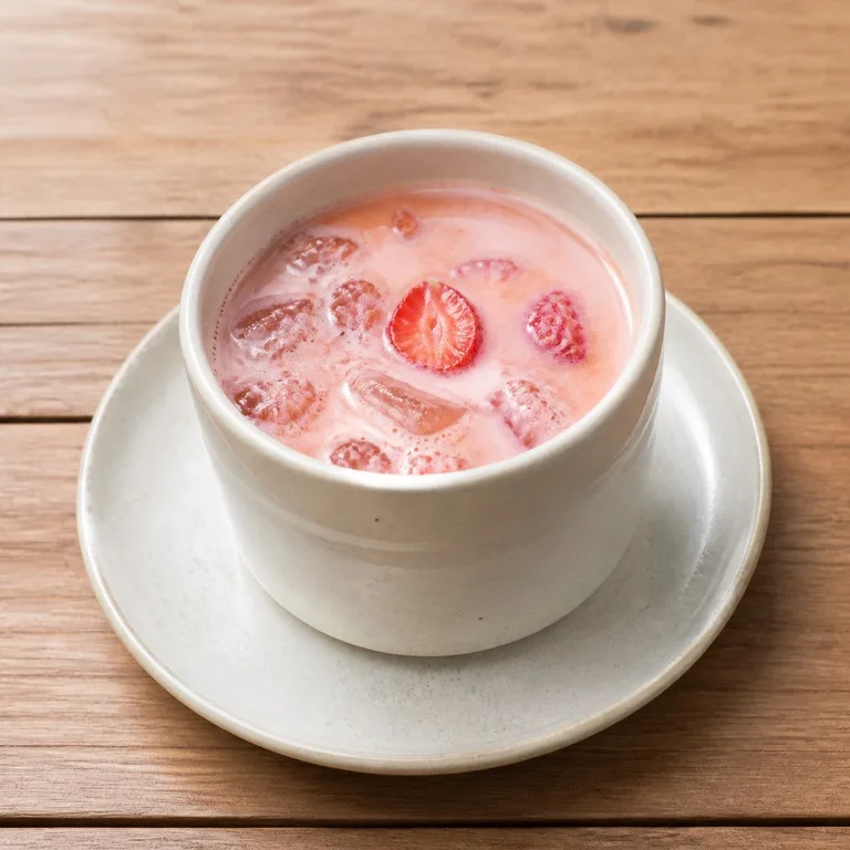 Té con leche negra y fresa caliente