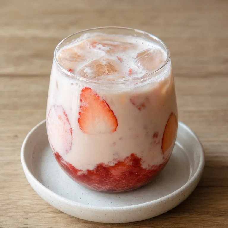 Strawberry simkung! French Vanilla Milk Tea