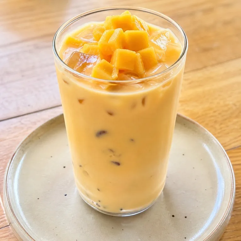 Té con leche de mango y sagú