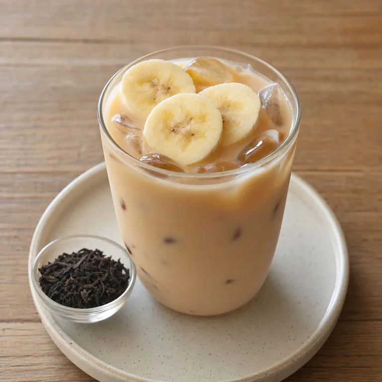 Té con leche de plátano helado