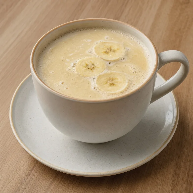 Té con leche de plátano caliente tamaño grande