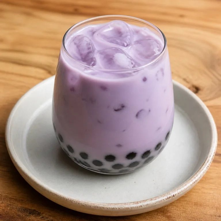 Té de burbujas de camote morado