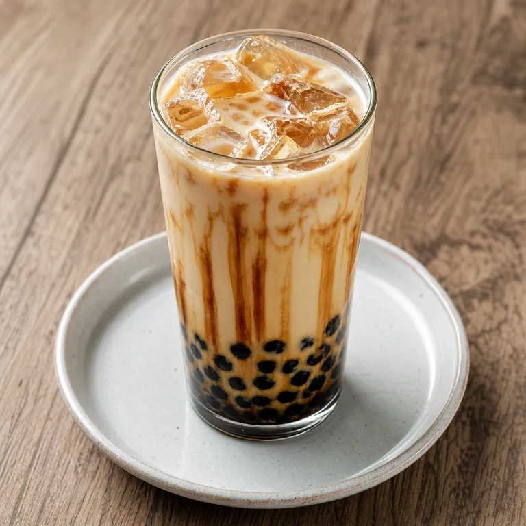 흑당홍차버블티