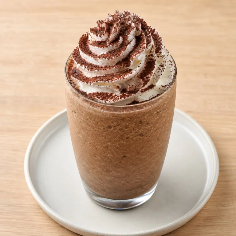 Minuman blender yang menyegarkan dan halus.
