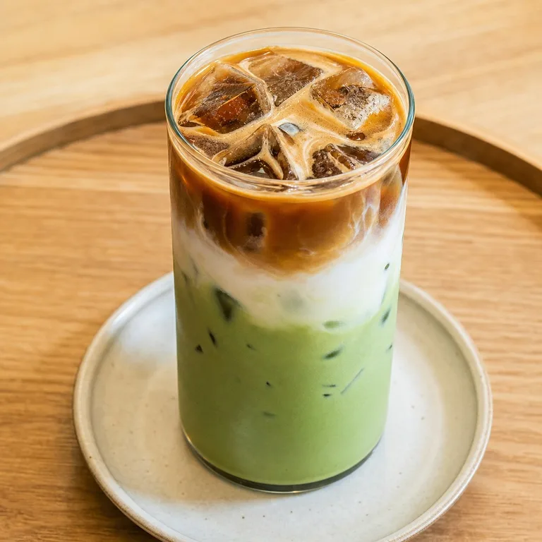 กรีนทีคาเฟ่ลาเต้ไอซ์กาแฟ