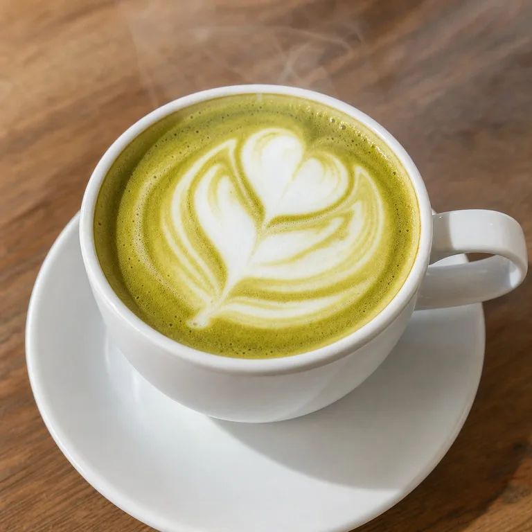 Kopi Panas Latte Teh Hijau