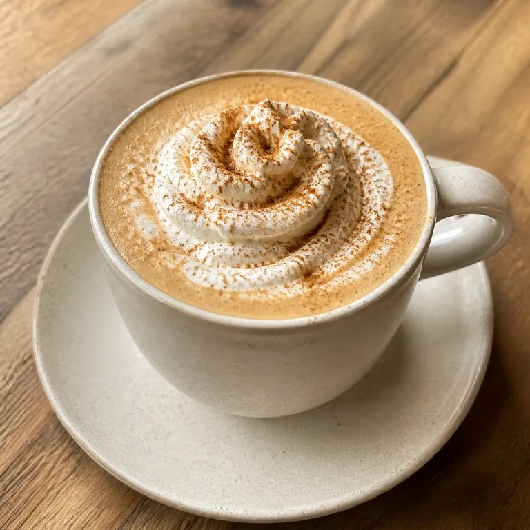 ดีแคฟพอมคีนสือพาอีสือลาเต้ฮอตกาแฟ