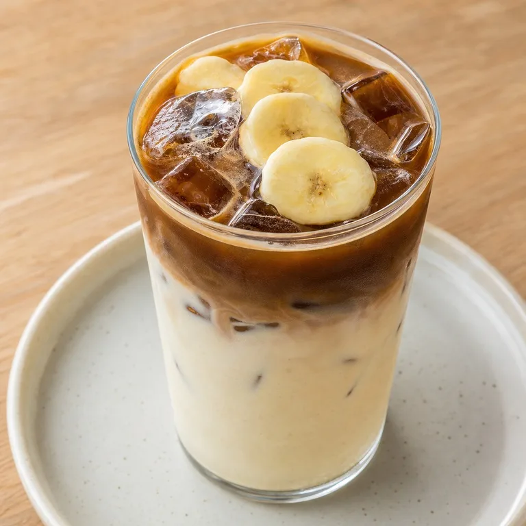 บานาน่าโคลด์บรูโอ๊ตลาเต้ไอซ์กาแฟ