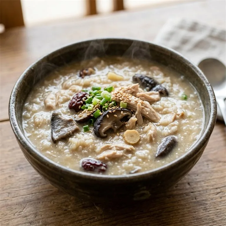 โจ๊กไก่โสมเห็ดนึงอี