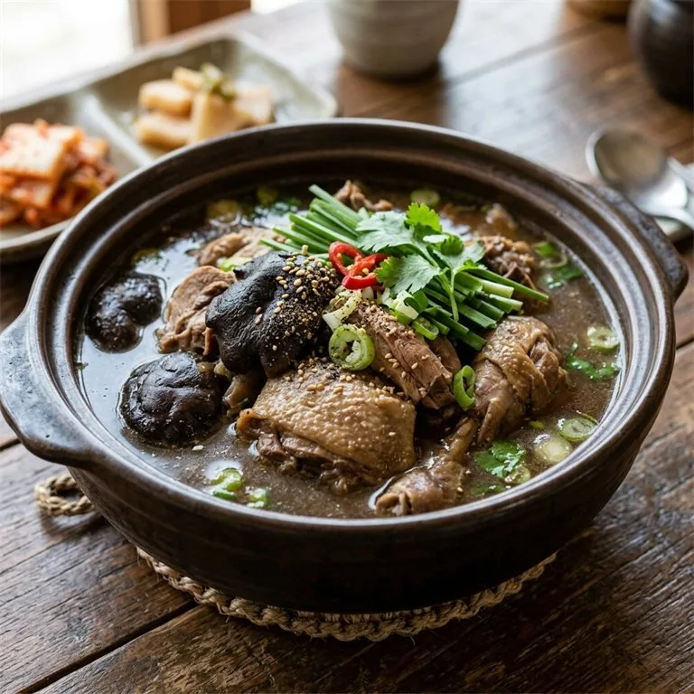 เป็ดตุ๋นต้นแลคเกอร์และเห็ดนึงอี
