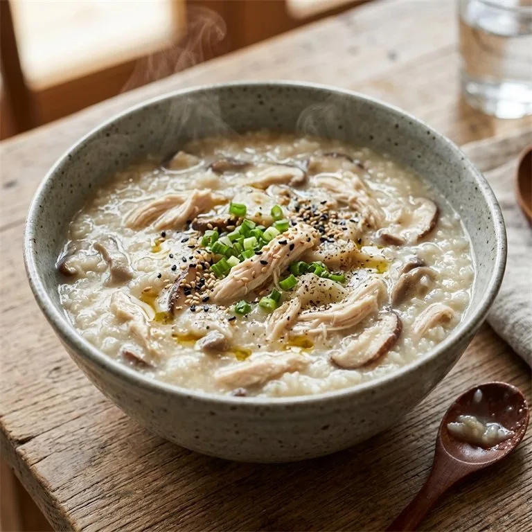 โจ๊กไก่ใส่เห็ด