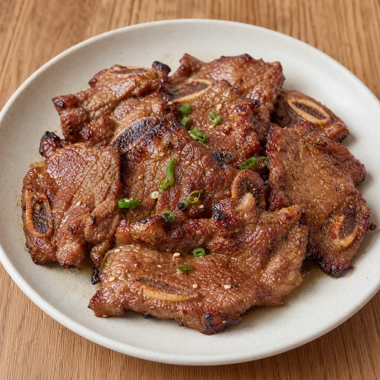 간장돼지갈비구이