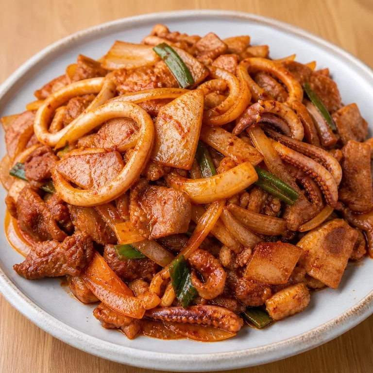 삼겹살오징어돼지불고기