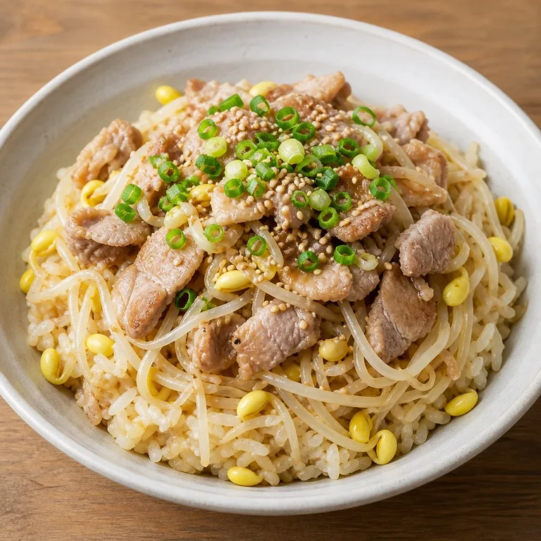 돼지고기콩나물밥