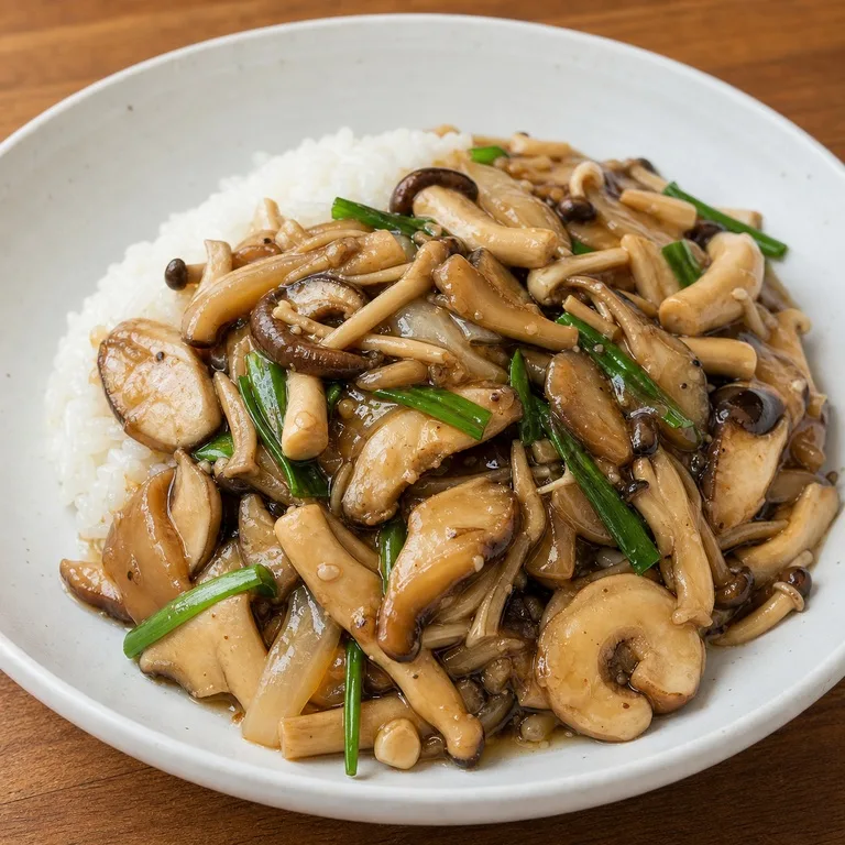 버섯덮밥