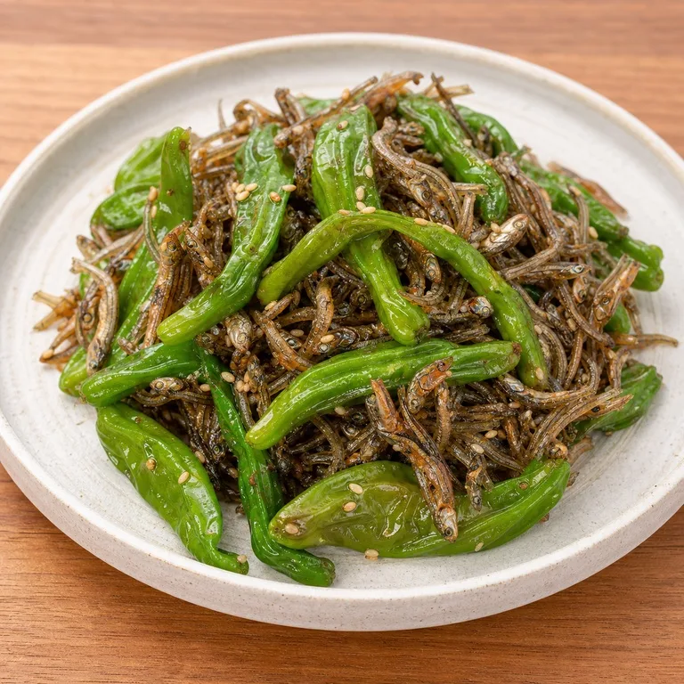 잔멸치꽈리고추볶음