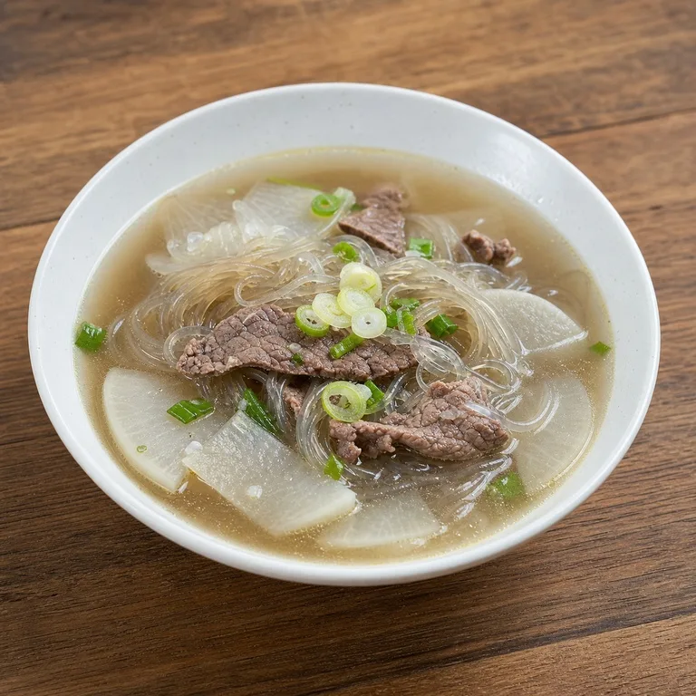 소고기당면무국