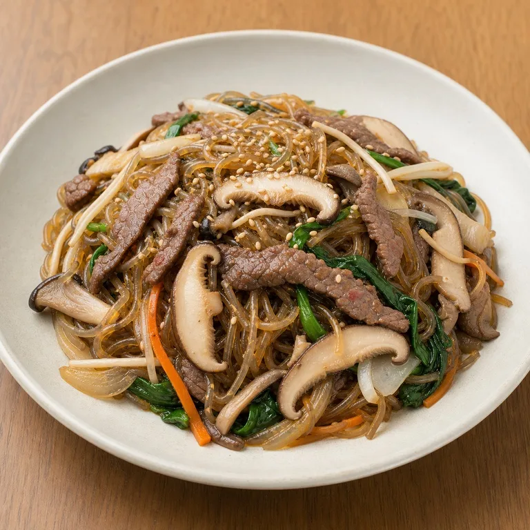 Beoseotsogogijapchae