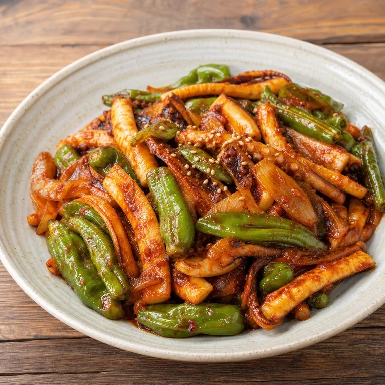 꽈리고추오징어조림