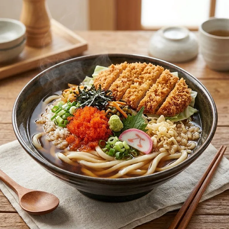 トンカツアルパプうどんセット