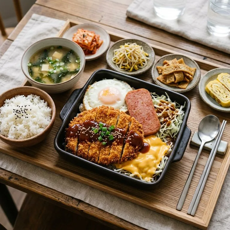 トンカツチーズスパム弁当
