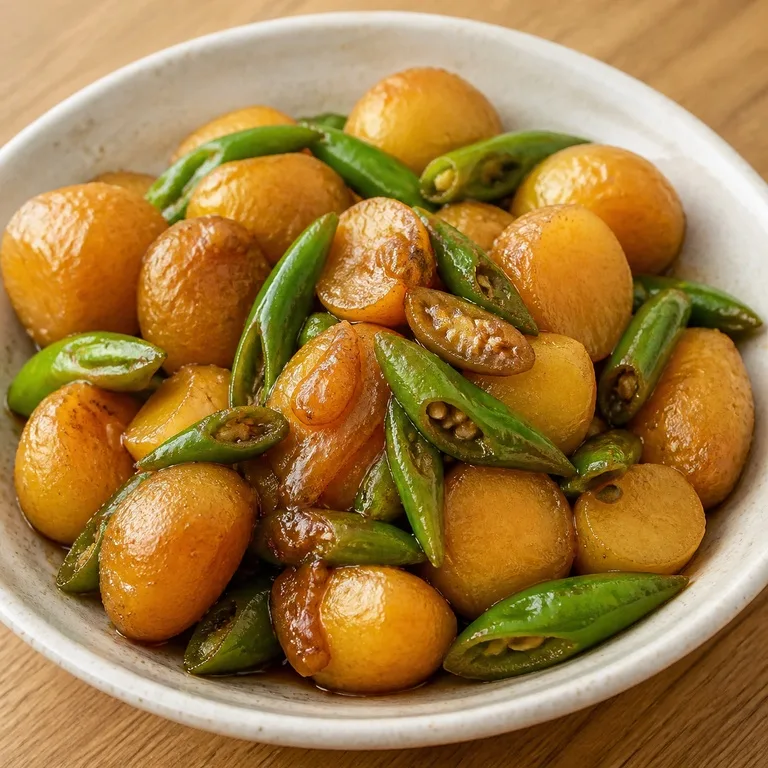しょうゆ唐辛子じゃがいも煮