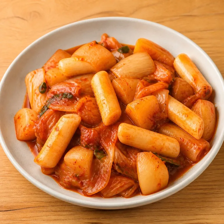 감자김치떡