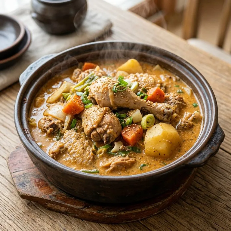 ไก่ผัดเผ็ดใส่เมล็ดงาขี้ม่อน