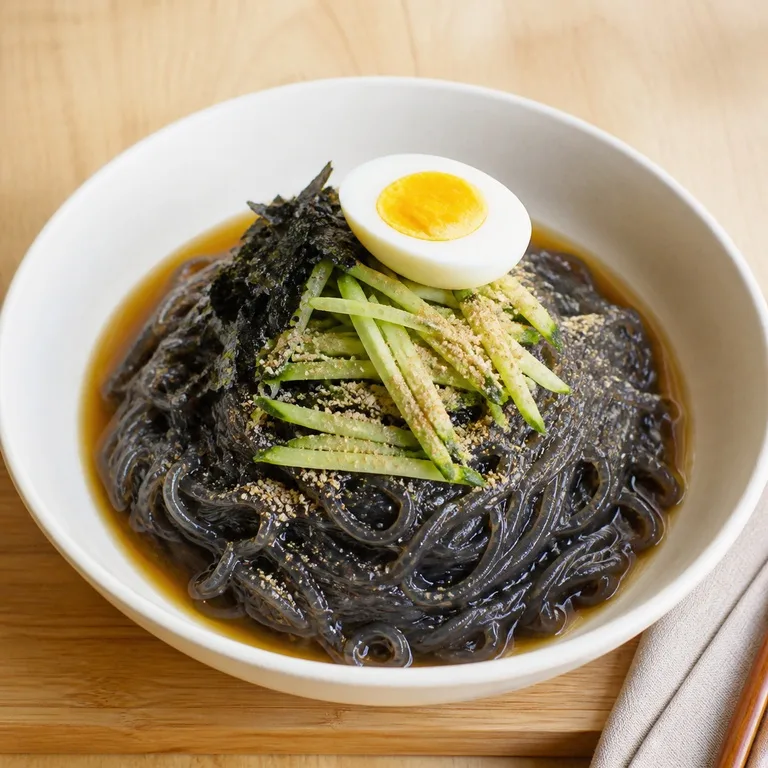 검은콩곤약국수