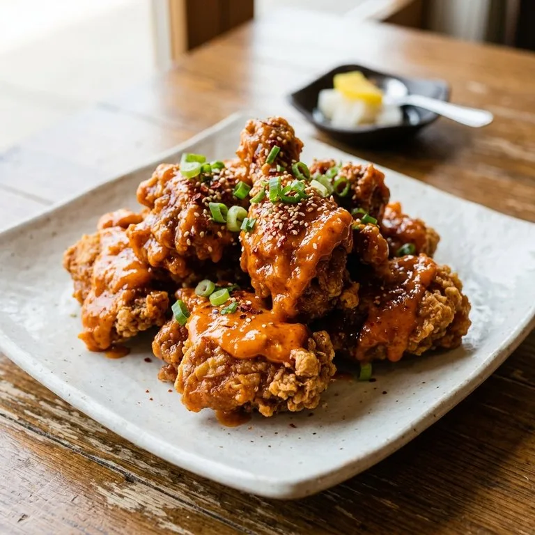 ไก่ทอดซอสมาโยเผ็ด