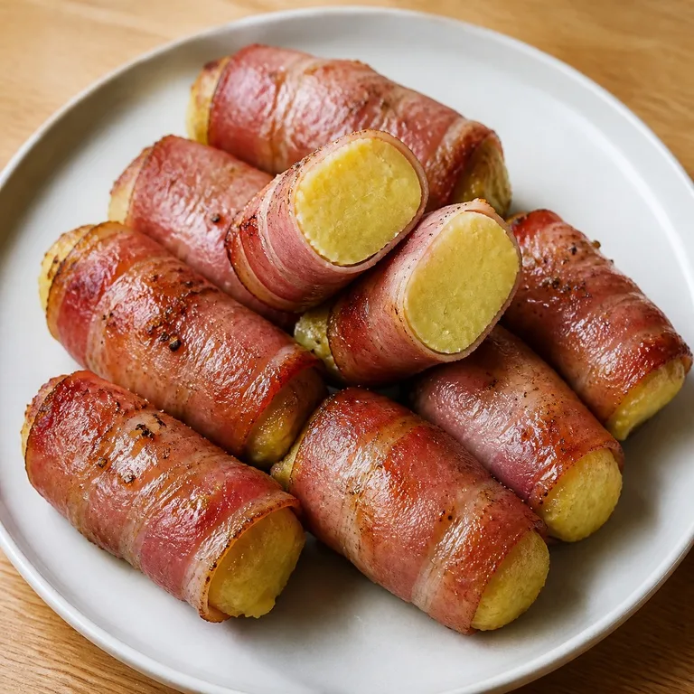 さつまいもムースベーコン巻き