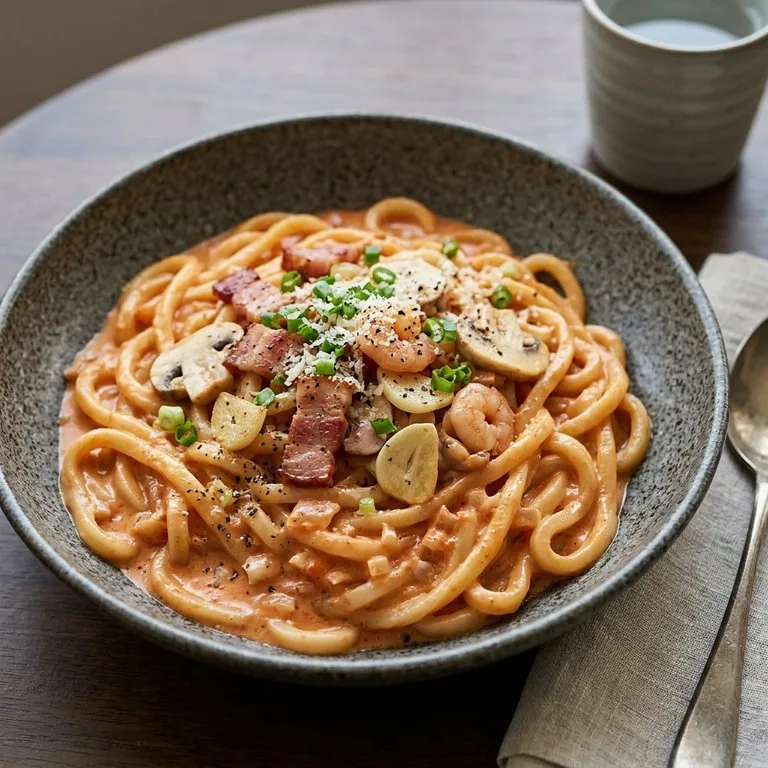 ロゼパスタうどん