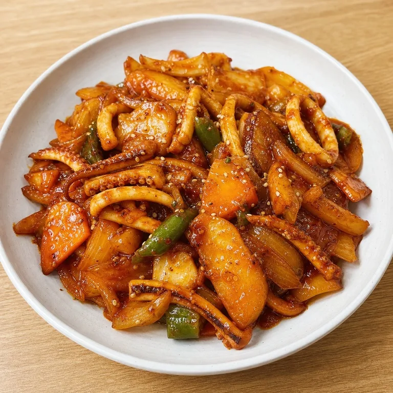 고구마오징어볶음